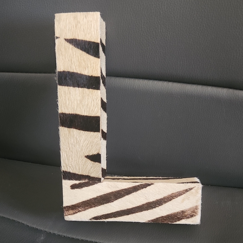 Zebra Print "L" Decorative Letter